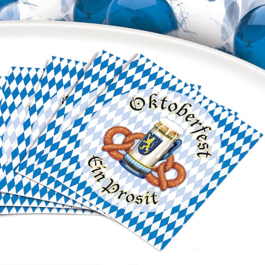 Beistle 5" x 5" Oktoberfest Beverage Napkins, 32ct.